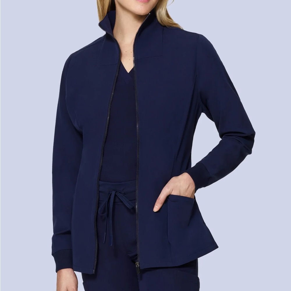 Mandala Women's Modern Scrub Jacket Navy